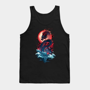 Raging Moonlight Dragon Tank Top